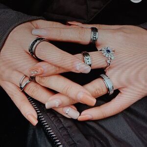 New FASACCO 9 Anxiety Fidget Ring Set Size‎ 5 New